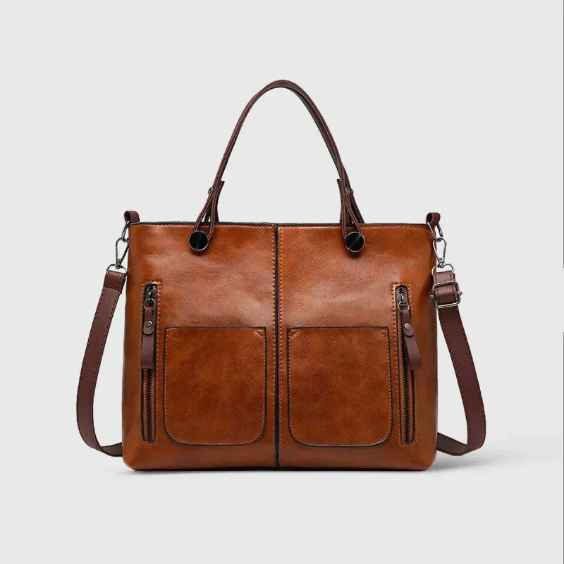 Verona bag in vegetable leather with multiple compartments