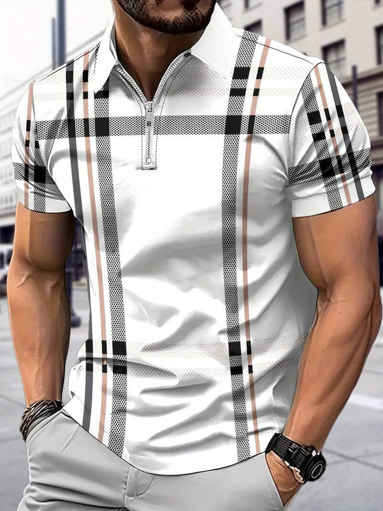 Henry – fashionable red golf shirt in street style-DESTINY