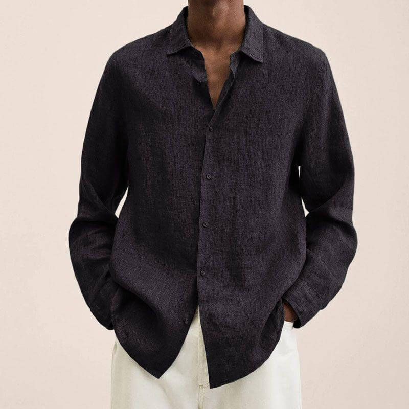Adrie | Classic Elegant Linen Shirt-DESTINY