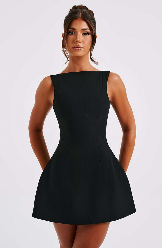 Alana mini dress in black-DESTINY
