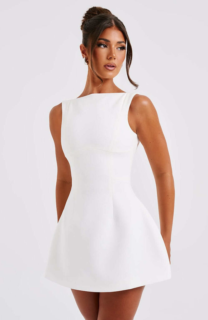 ALANA MINI DRESS - IVORY-DESTINY
