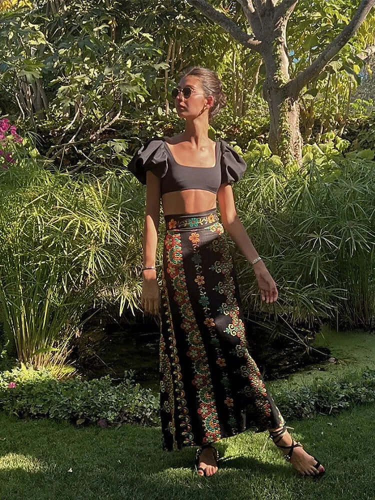 Daelise | Elegant Printed patchwork set-DESTINY