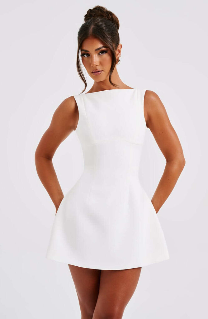 ALANA MINI DRESS - IVORY-DESTINY