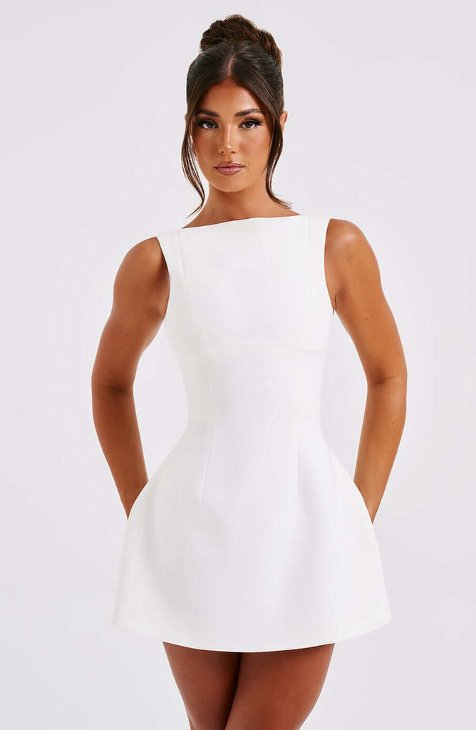ALANA MINI DRESS - IVORY-DESTINY