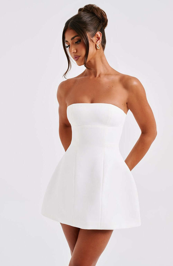 Asha Mini Dress - Ivory-DESTINY