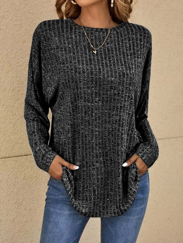 Amara™ - Casual sweatshirt with texture-DESTINY