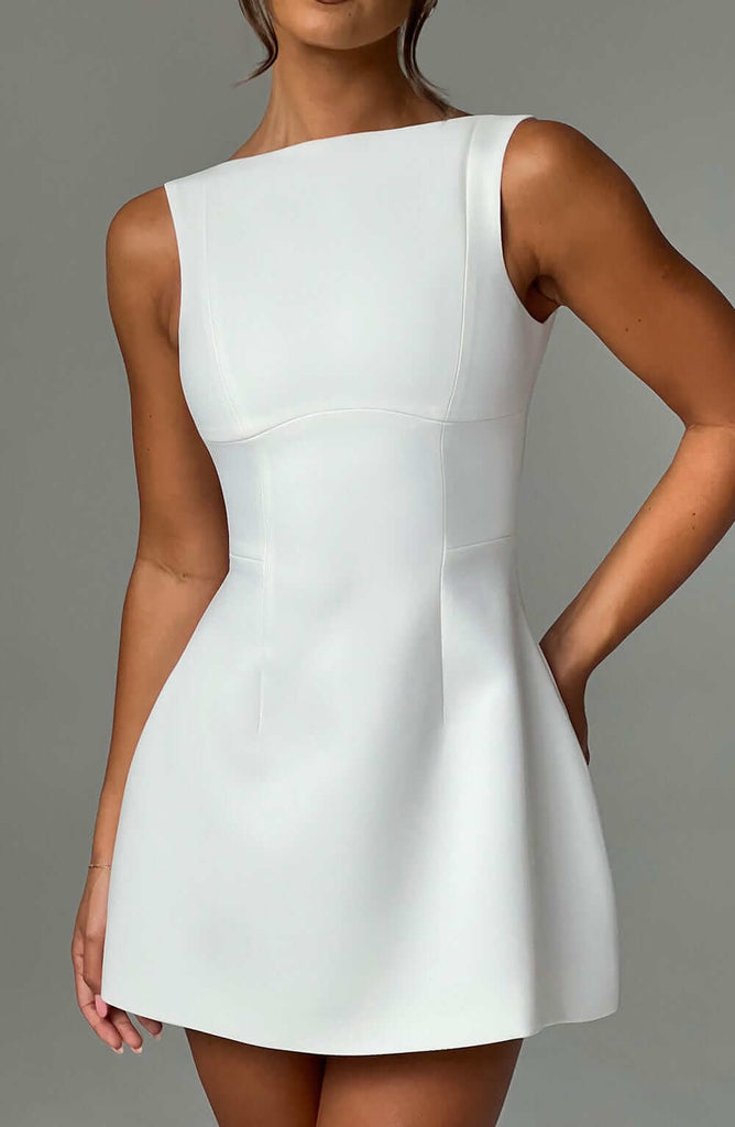 ALANA MINI DRESS - IVORY-DESTINY