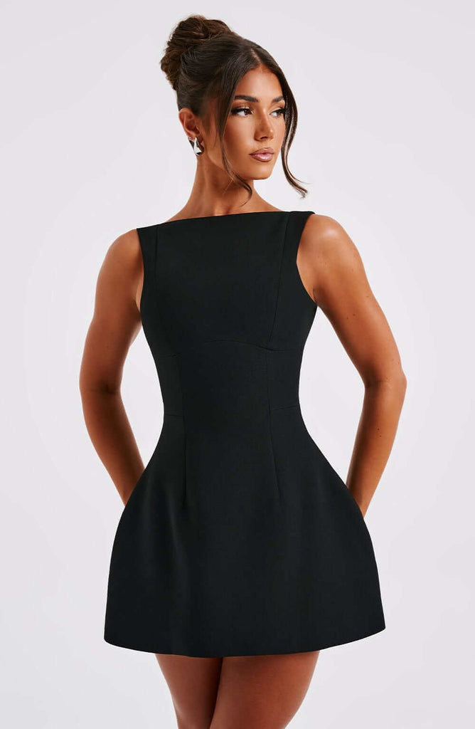 Alana mini dress in black-DESTINY