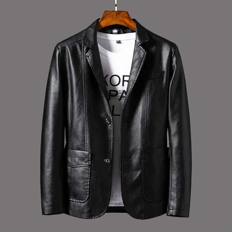 Classic leather-like jacket for men-DESTINY