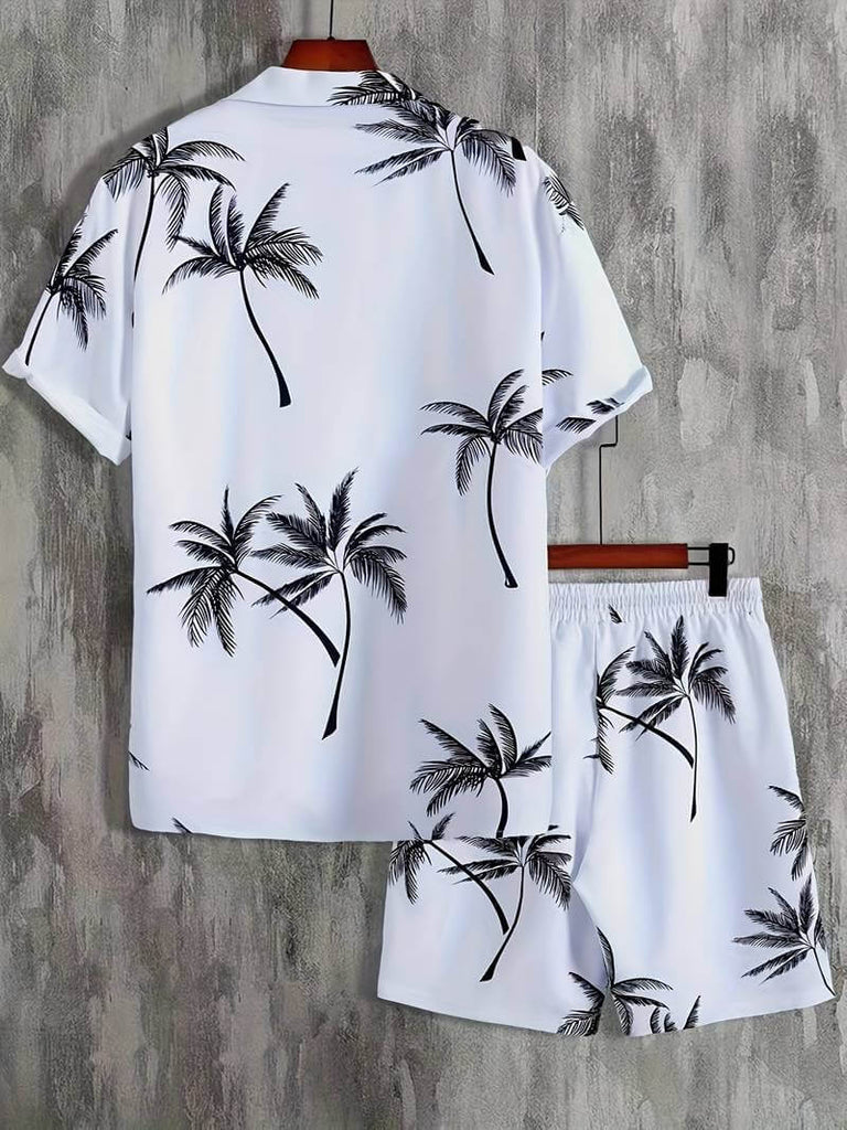 Mason - coconut tree print 2-piece summer set-DESTINY