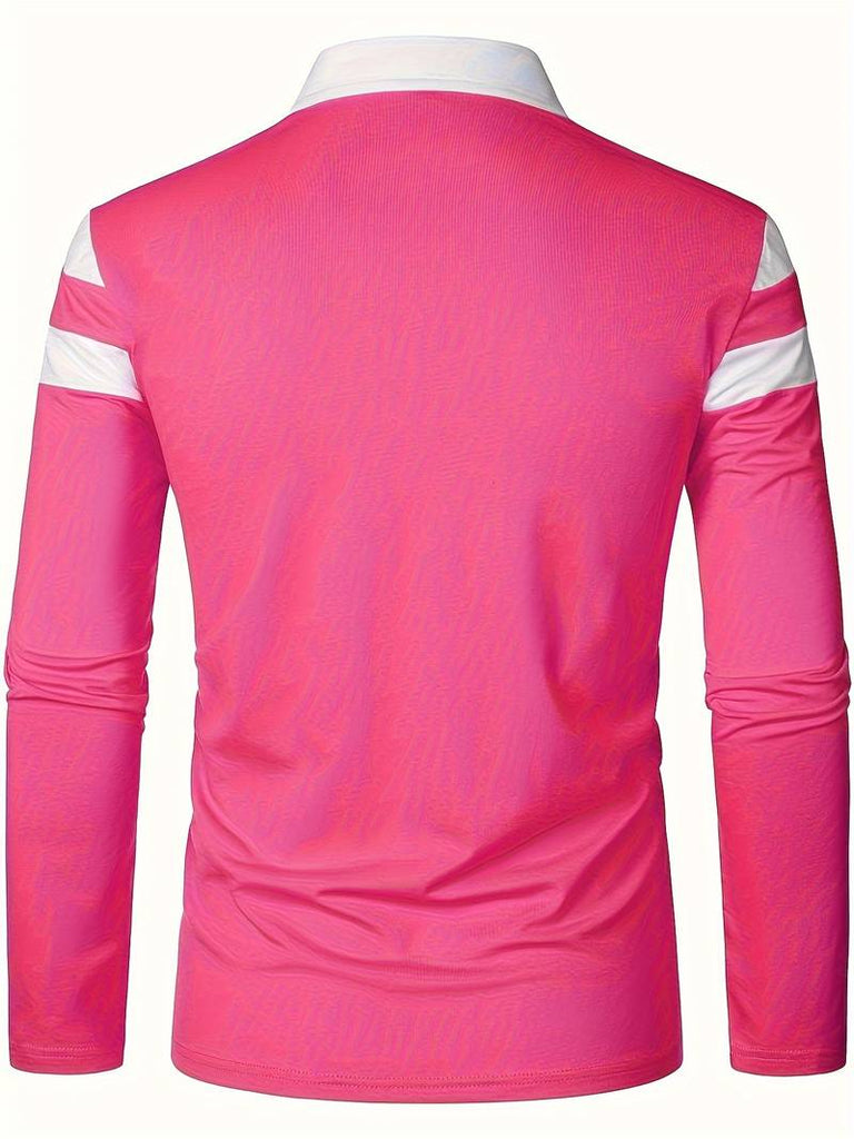 Ethan long sleeve zip polo shirt-DESTINY