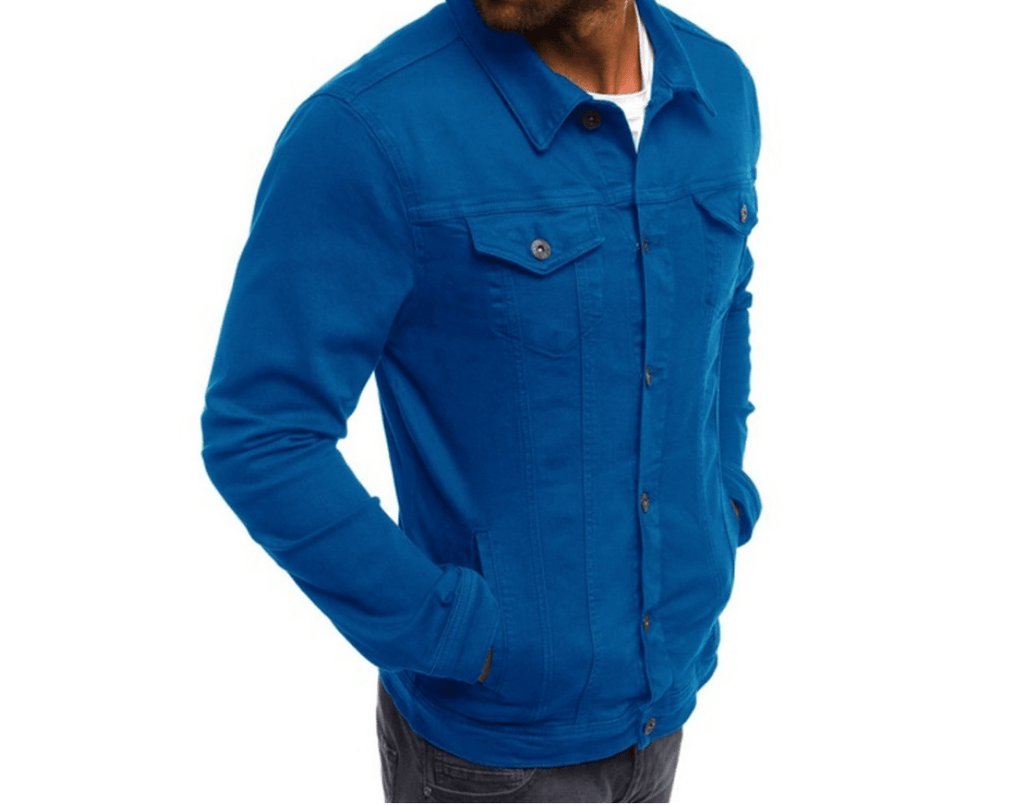 Haris - Coloured denim jacket for men-DESTINY