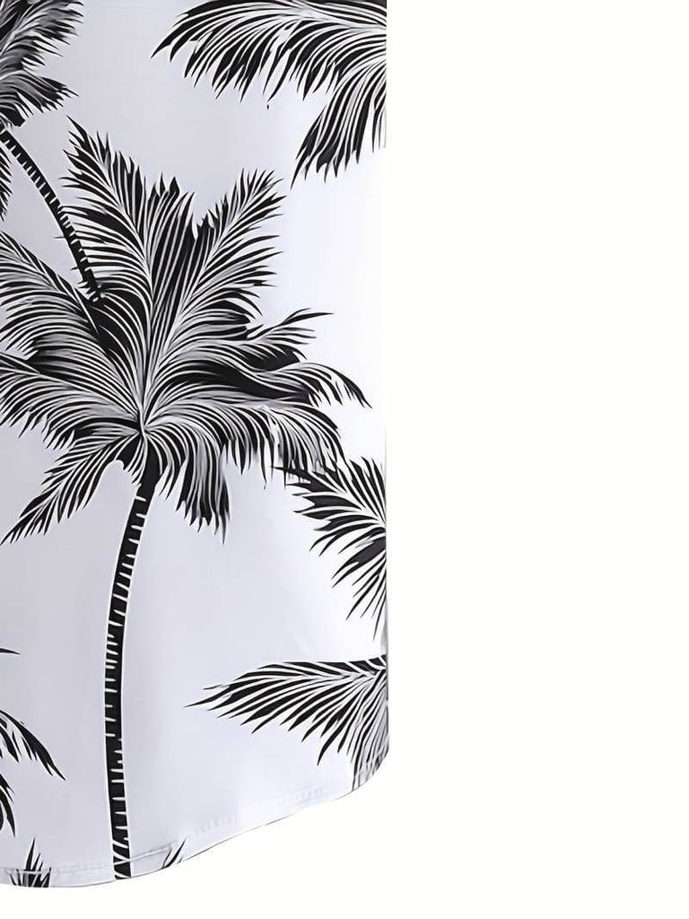 Ethan - coconut tree print hawaiian shirt-DESTINY