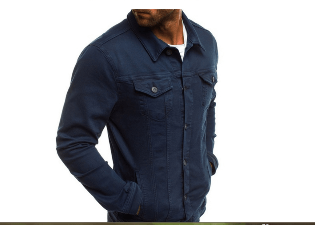 Haris - Coloured denim jacket for men-DESTINY