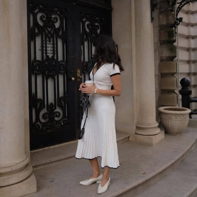 Ribbed knit set with contrasting trim-DESTINY