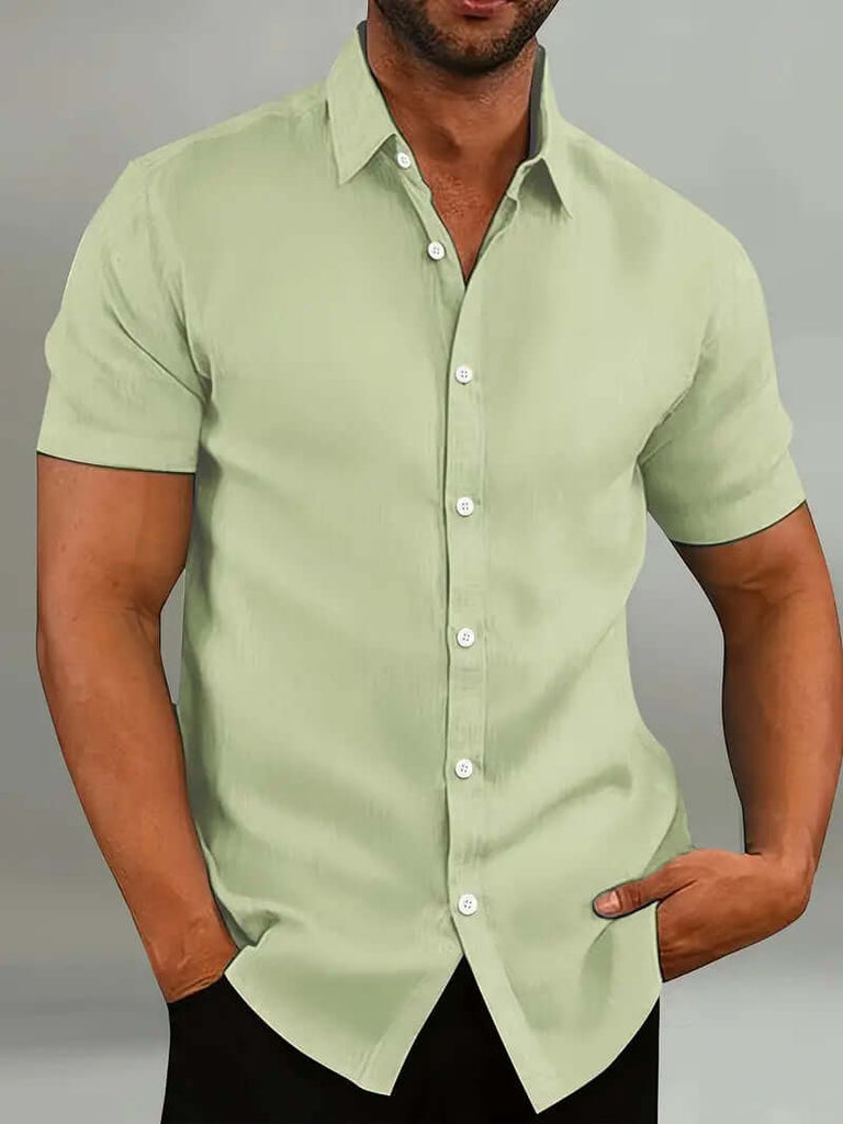 Brian - casual short sleeve button down-DESTINY