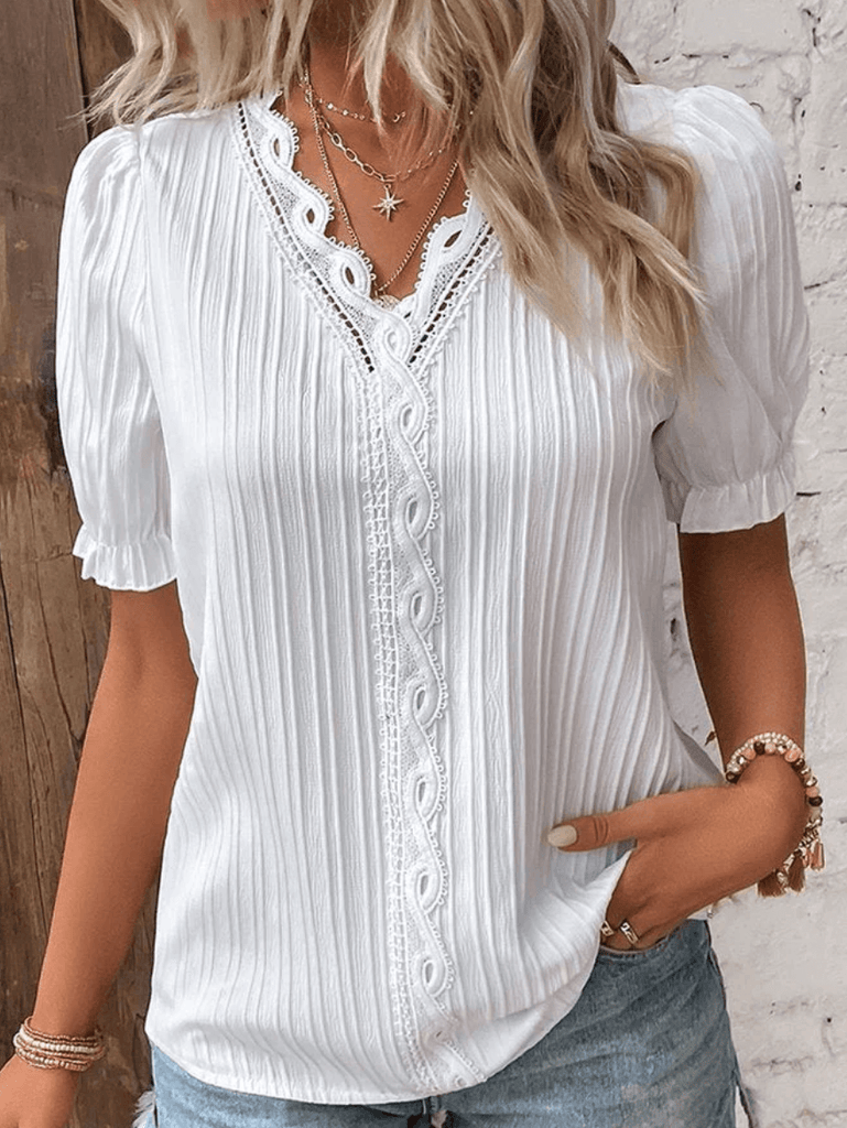 Isabelle - Plain T-shirt Timeless elegance for everyday wear-DESTINY