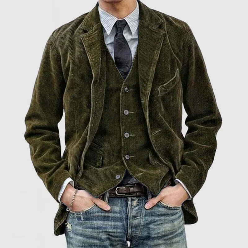 SHERLOCK - MEN'S VINTAGE CORDUROY LAPEL JACKET-DESTINY