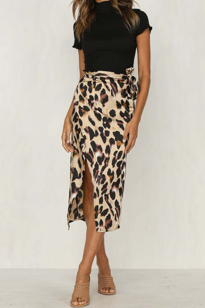 Fashionable Seductive leopard skirt-DESTINY