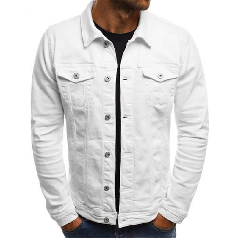Haris - Coloured denim jacket for men-DESTINY