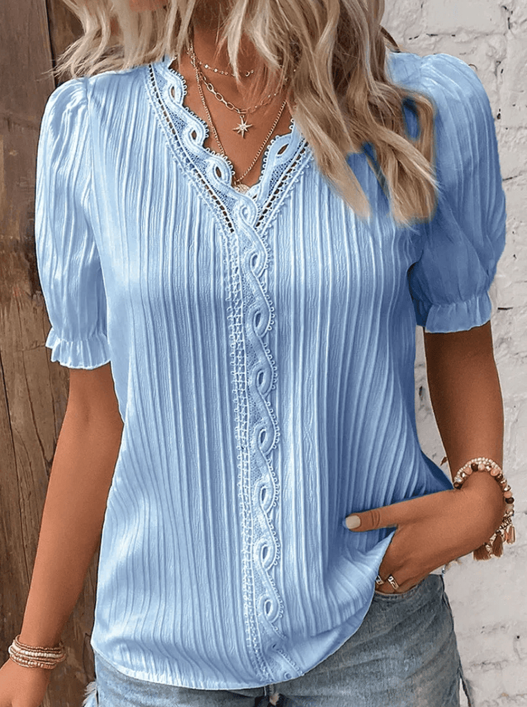 Isabelle - Plain T-shirt Timeless elegance for everyday wear-DESTINY