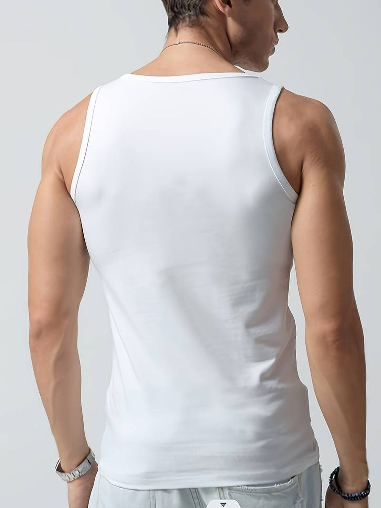 Charles – solid tank top with a crew neck-DESTINY