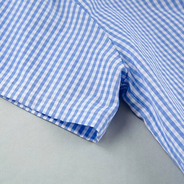 Harper - Gingham romper with keyhole neckline and bow detail-DESTINY