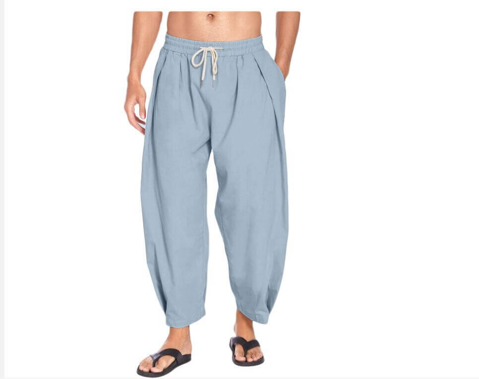 Hermann - Men's trousers in cotton and linen-DESTINY