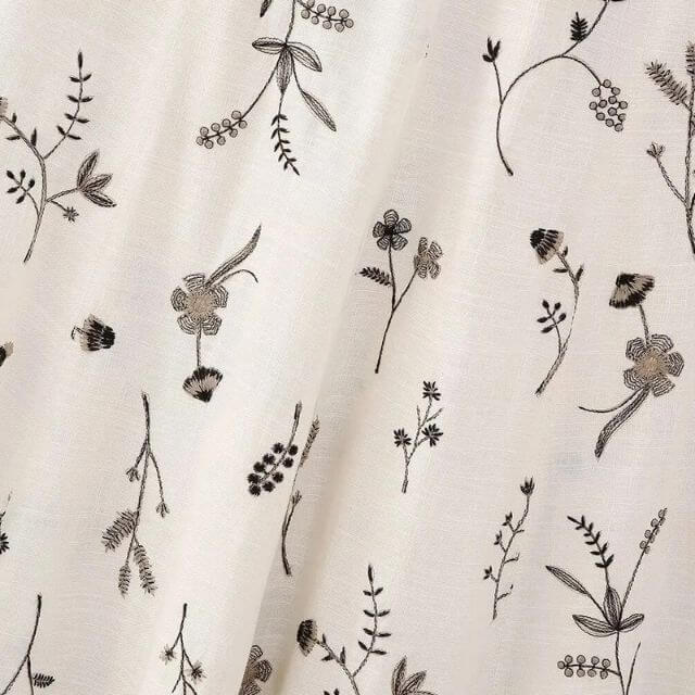 A-line midi skirt with botanical print-DESTINY