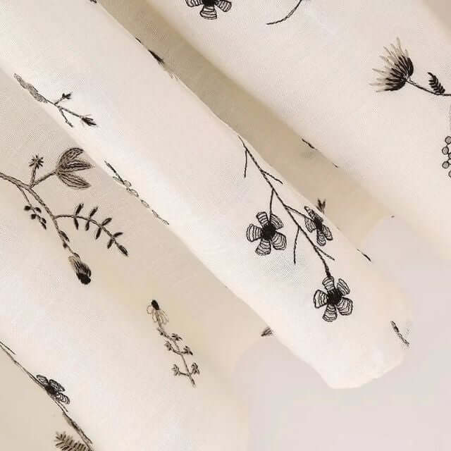 A-line midi skirt with botanical print-DESTINY