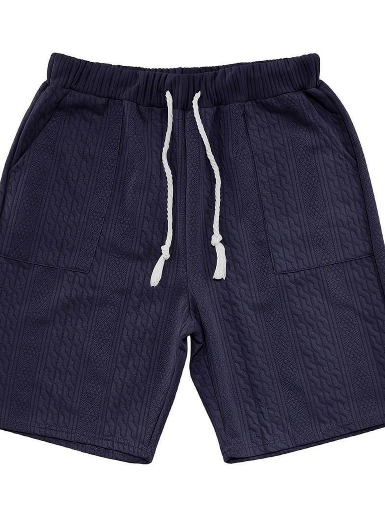 Andrew – set consisting of a comfortable V-neck knitted top and matching shorts-DESTINY
