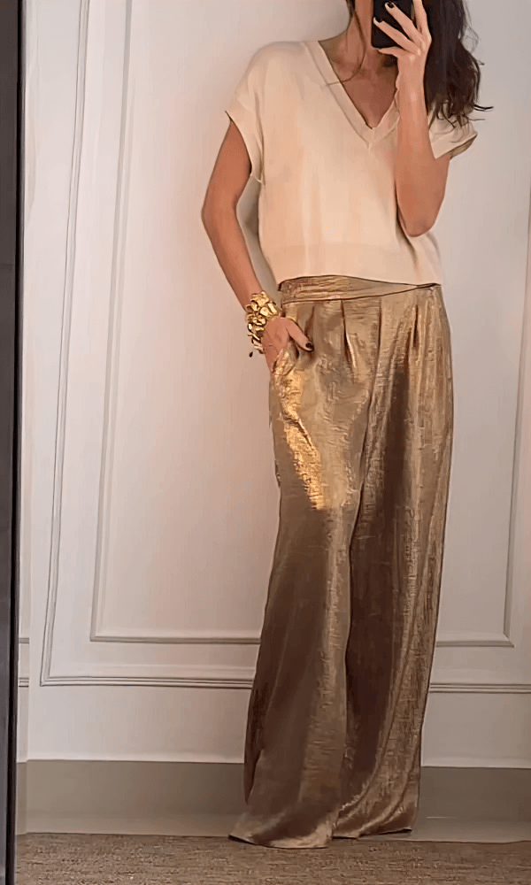 Maelin | Elegant Top and Pants Set-DESTINY