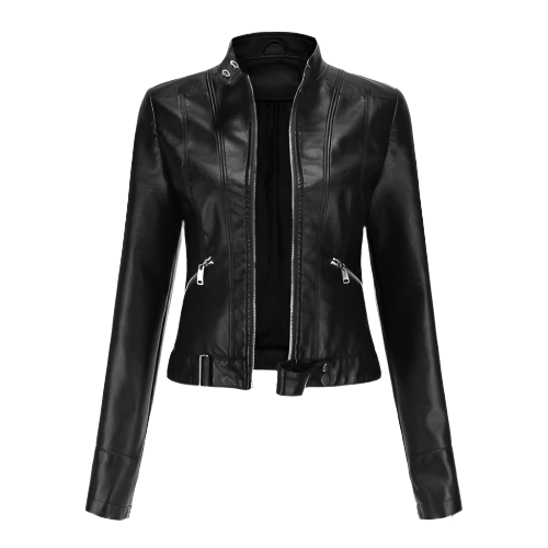 Elegant leather jacket-DESTINY
