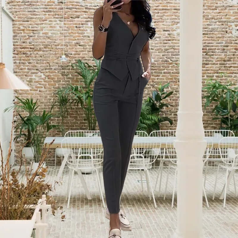Garnet™ | Glamorous vest & pants set-DESTINY