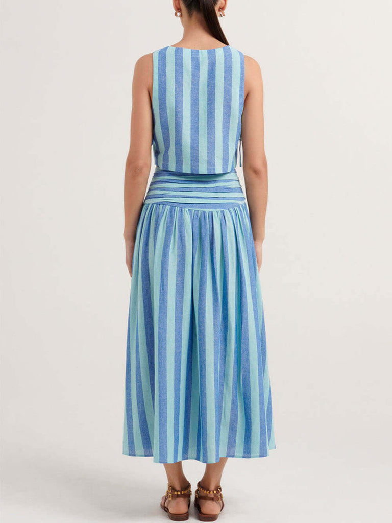 Ulyssa | Comfy Waist Midi Rok Set-DESTINY