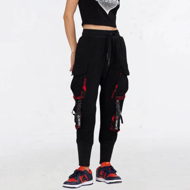 Catalina - Streetwear jogging trousers with utility straps-DESTINY