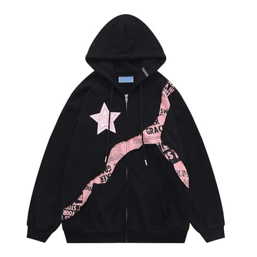 Oversized hoodie with graphic print-DESTINY