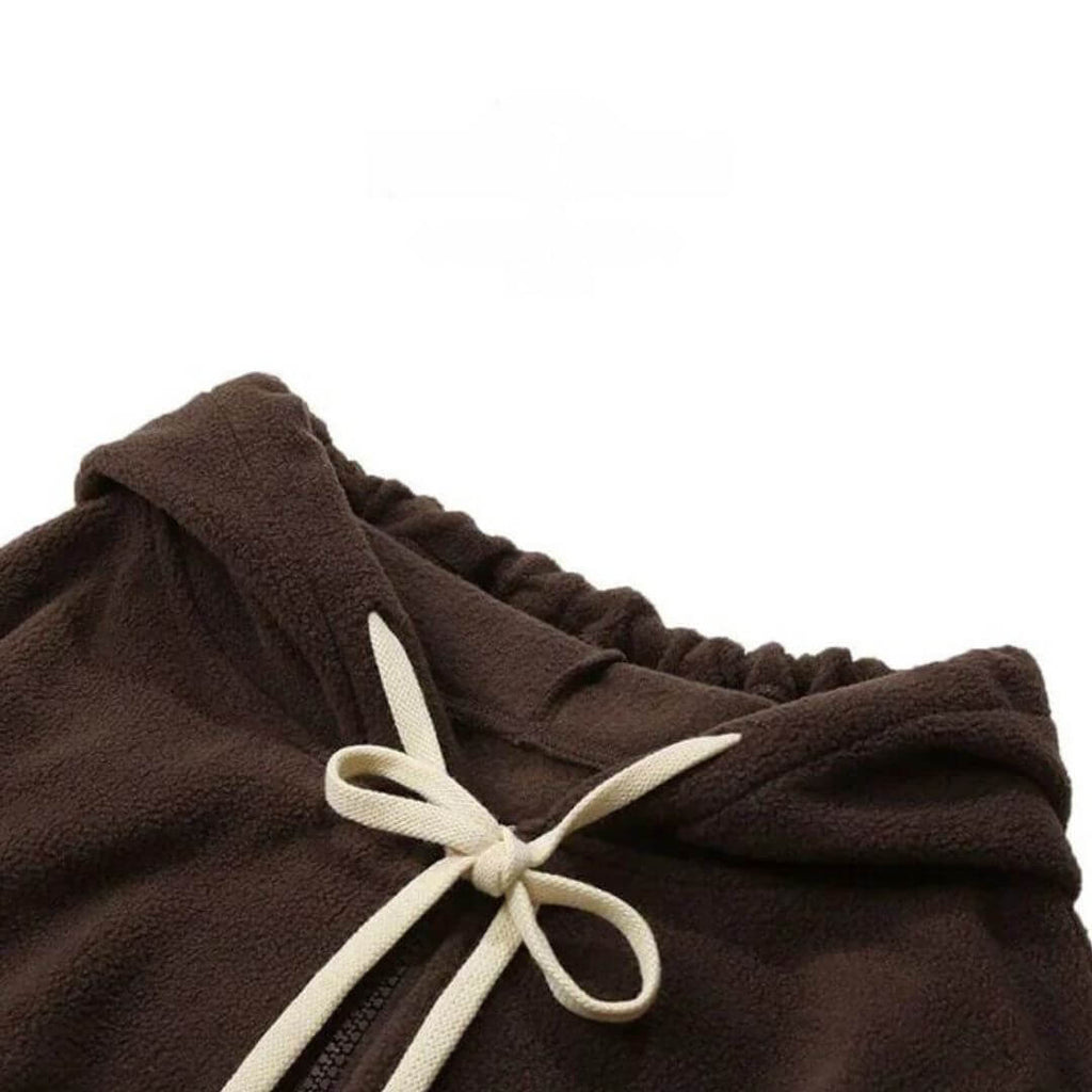 Leah - Hooded fleece jacket with patchwork design-DESTINY