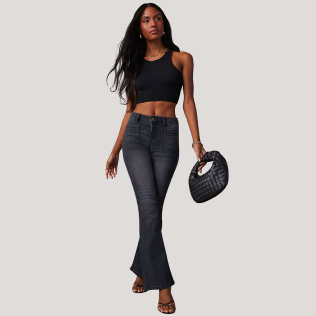 Zoe - Chic bootcut jeans with a low rise-DESTINY