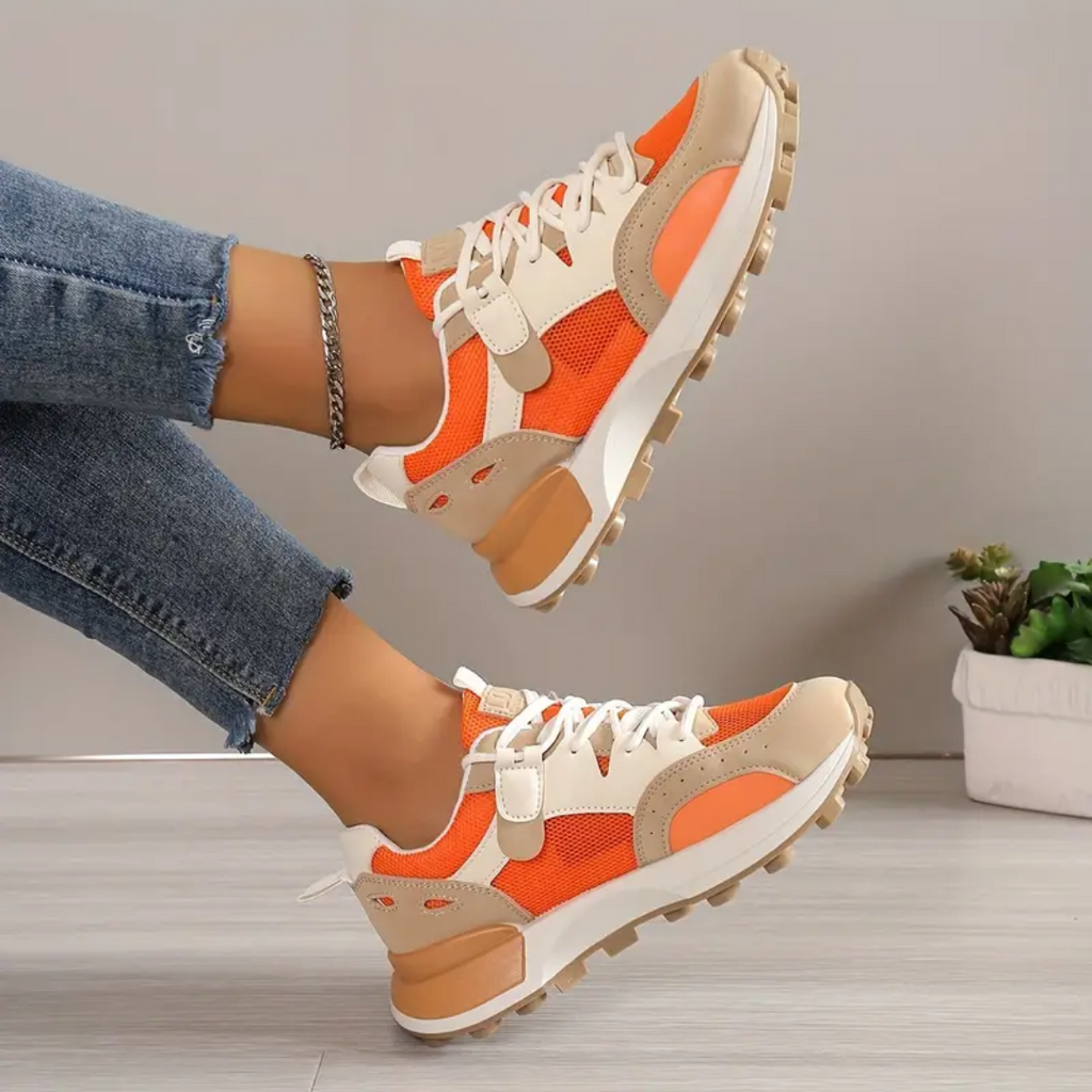 Katja | Casual women's shoes with coloured blocks-DESTINY