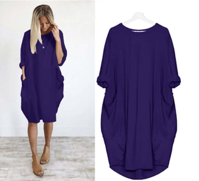 Roelien | Comfy Casual loose pocket dress-DESTINY