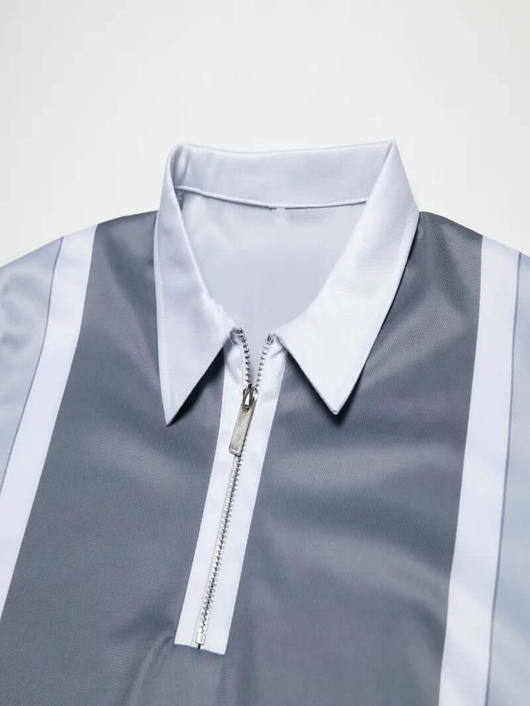 Ethan – casual short-sleeved shirt with stripe print-DESTINY