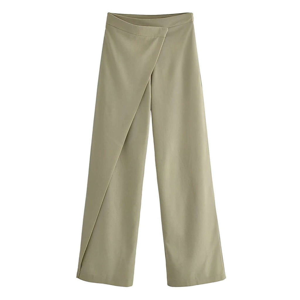 Wide linen wrap trousers-DESTINY