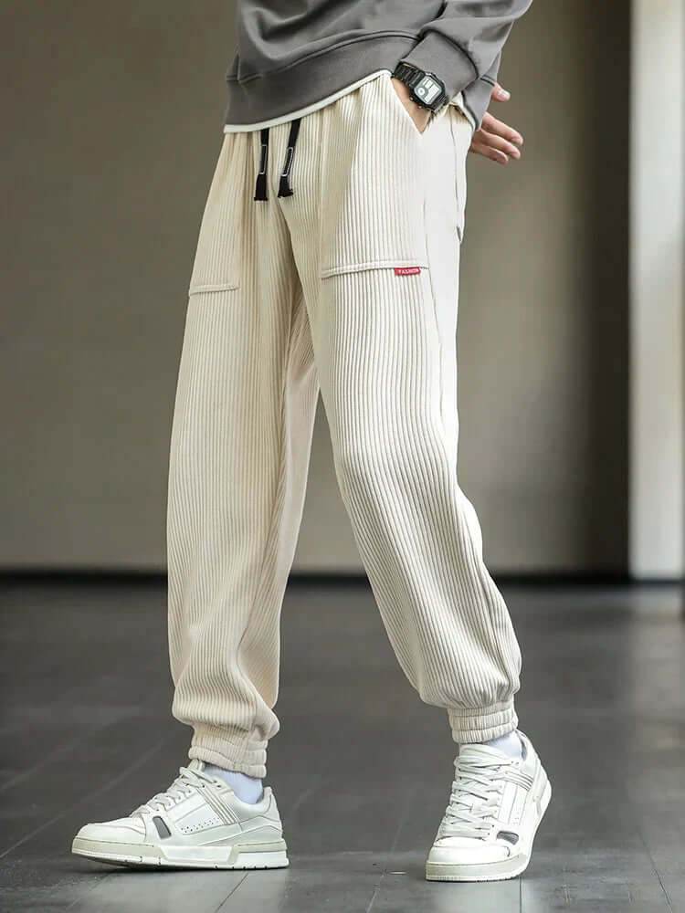 Percival - Stylish corduroy sweatpants-DESTINY