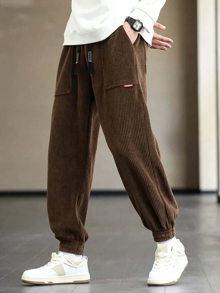Percival - Stylish corduroy sweatpants-DESTINY