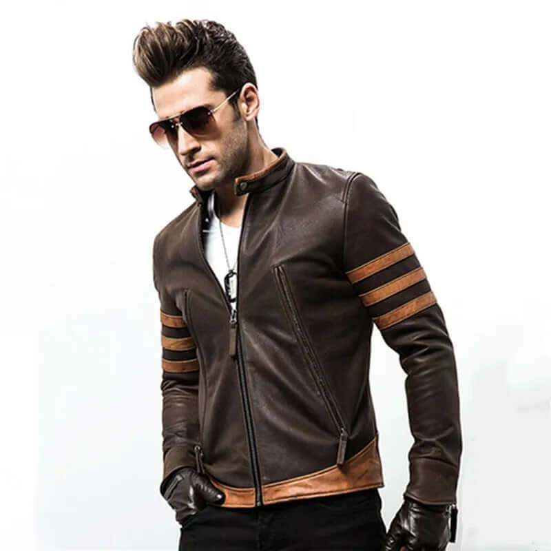 Zip Leather Jacket Wolverine-DESTINY