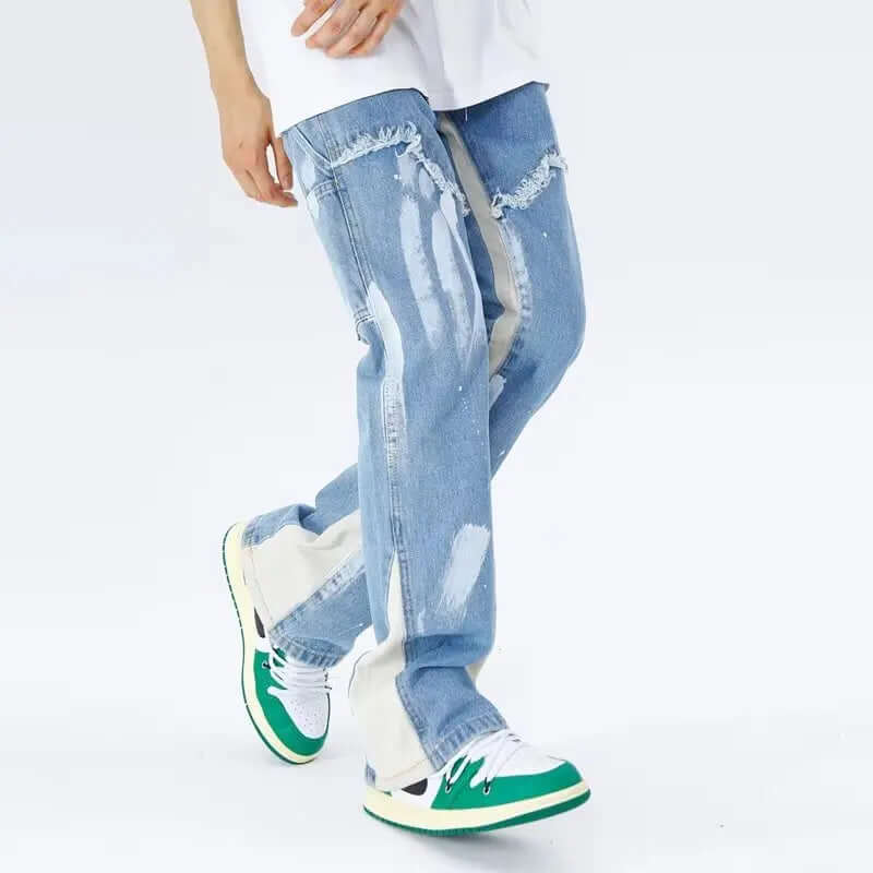 Teddy - Denim trousers with drawstrings-DESTINY