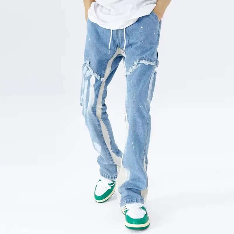 Teddy - Denim trousers with drawstrings-DESTINY