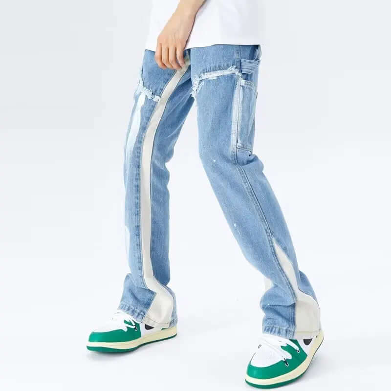 Teddy - Denim trousers with drawstrings-DESTINY