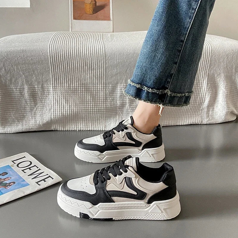 Women's sneaker with raised sole-DESTINY